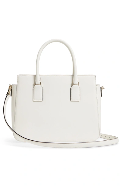 Shop Kate Spade Cameron Street - Sally Leather Satchel - White In Cement