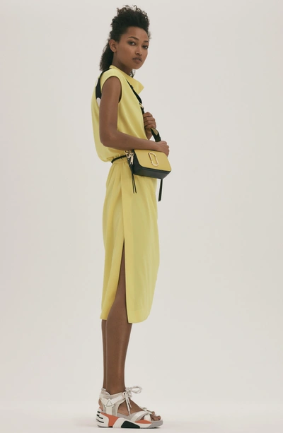 Shop Marc Jacobs Snapshot Crossbody Bag - Grey In Graphite Multi