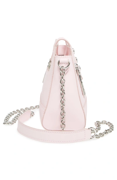Shop Kenzo Mini Kalifornia Leather Shoulder Bag - Pink In Faded Pink
