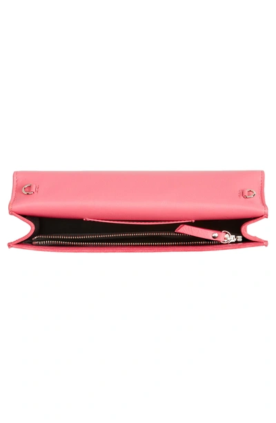 Shop Jimmy Choo Fie Suede & Patent Leather Clutch - Pink In Flamingo