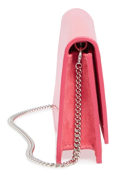 Shop Jimmy Choo Fie Suede & Patent Leather Clutch - Pink In Flamingo