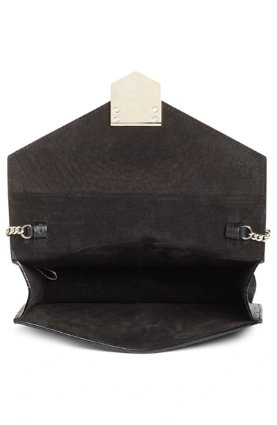 Shop Jimmy Choo Leila Grainy Lambskin Leather Crossbody Bag - Black