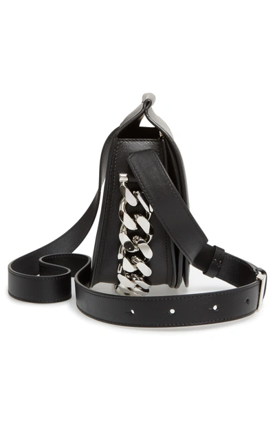 Shop Givenchy Mini Infinity Calfskin Leather Saddle Bag - Black