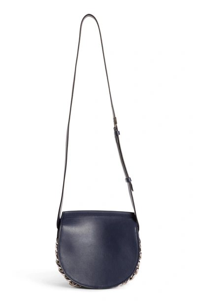 Shop Givenchy Mini Infinity Calfskin Leather Saddle Bag - Blue In Night Blue