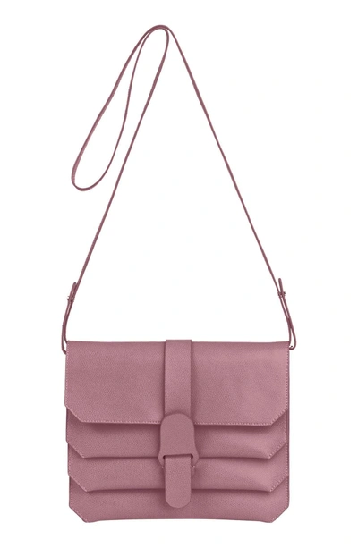 Shop Senreve Pebbled Leather Crossbody Bag - Purple In Lilac