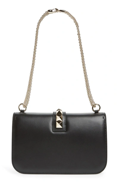 Shop Valentino 'medium Lock' Shoulder Bag - Black In Nero