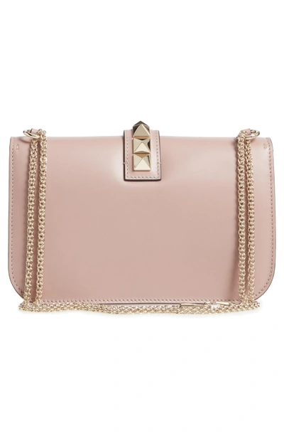 Shop Valentino 'medium Lock' Shoulder Bag - Beige In Poudre