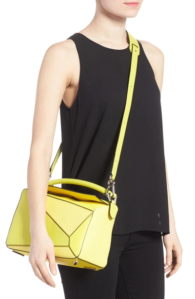 Shop Loewe Medium Puzzle Calfskin Leather Shoulder Bag - Yellow In Yellow Multitone