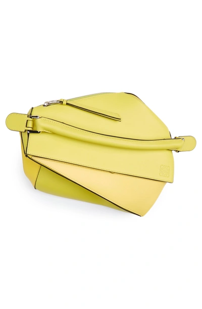Shop Loewe Medium Puzzle Calfskin Leather Shoulder Bag - Yellow In Yellow Multitone