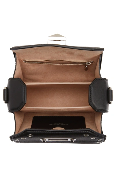 Shop Alexander Mcqueen Mini Box Grommet Leather Bag - Black