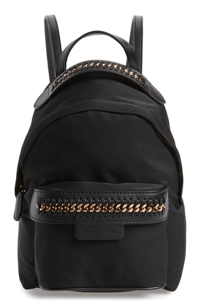 Shop Stella Mccartney Mini Falabella Nylon Backpack - Black