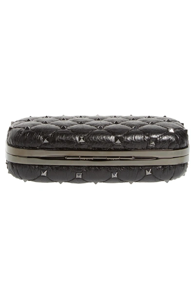Shop Valentino Rockstud Matelasse Leather Minaudiere - Black