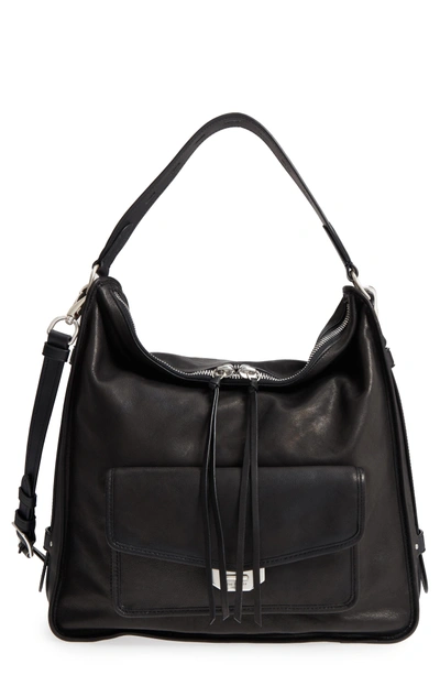 Shop Rag & Bone Field Leather Hobo In Black