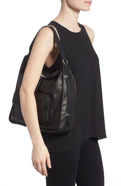 Shop Rag & Bone Field Leather Hobo In Black