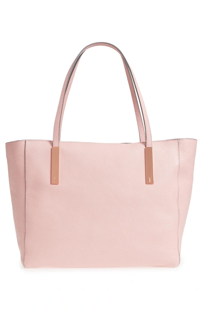 Shop Ted Baker Palace Gardens Large Leather Tote - Pink In Dusky Pink