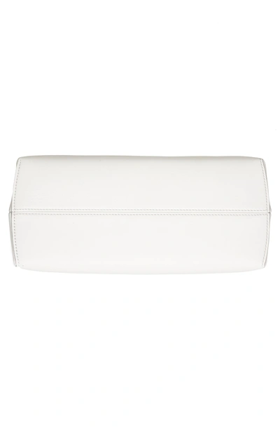 Shop Fendi 'medium By The Way' Calfskin Leather Shoulder Bag With Genuine Snakeskin Trim - White In Ice