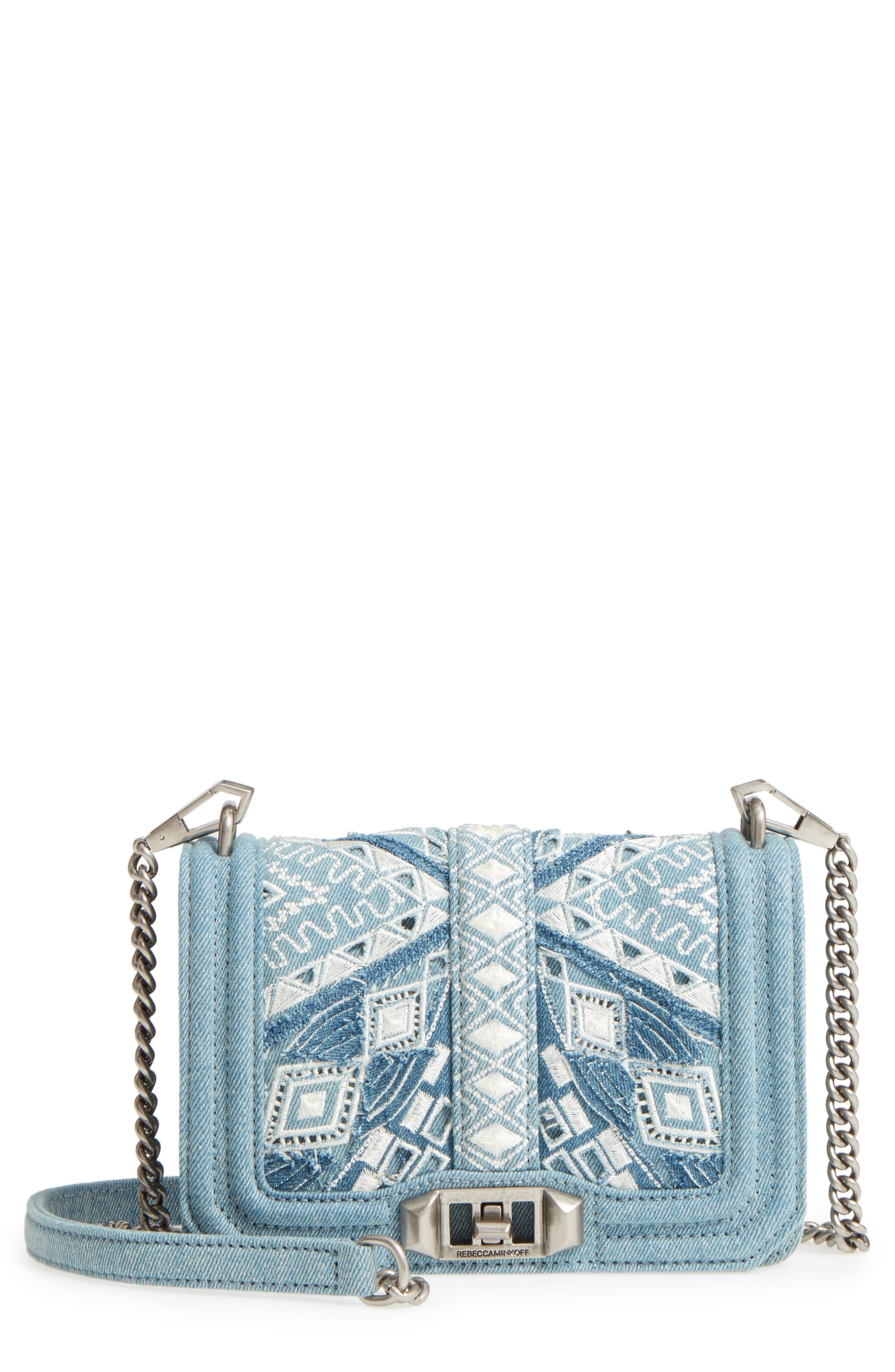 rebecca minkoff light blue crossbody