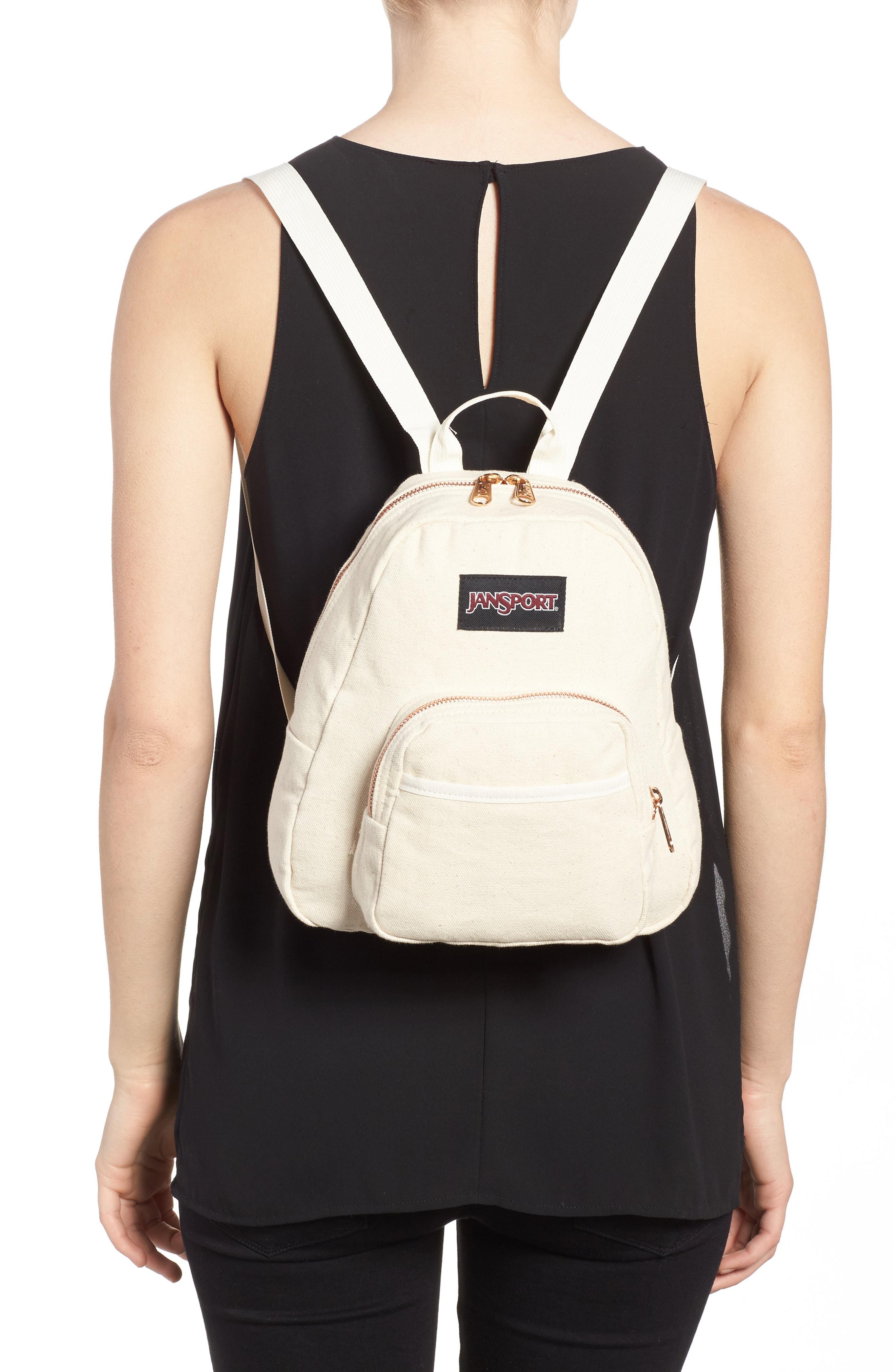 jansport half pint rose gold