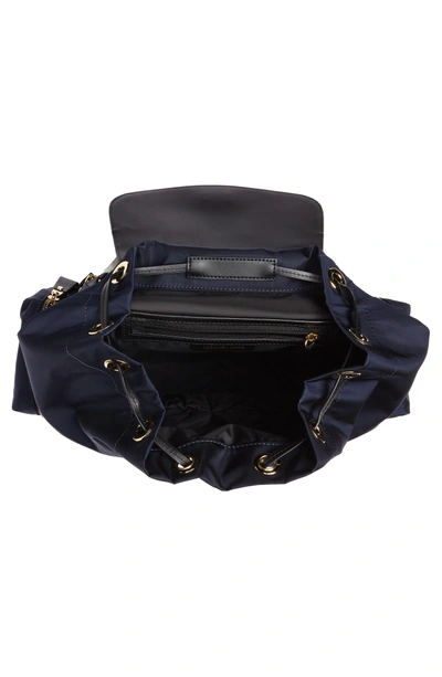 Shop Michael Kors Large Nylon Diaper Backpack - Blue In Admiral/ Black