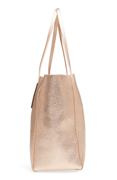 Shop Ted Baker Pionila Leather Tote - Pink In Rose Gold