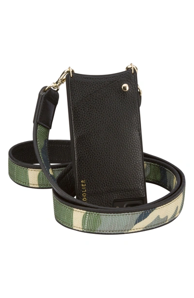 Shop Bandolier Angela Camo Iphone 6/7/8 & 6/7/8 Plus Crossbody Case - Black In Camo/ Gold