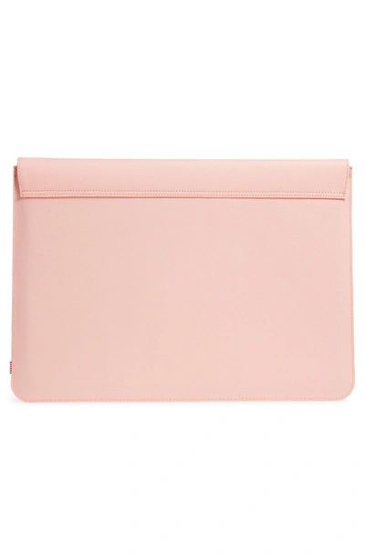 Shop Herschel Supply Co Spokane 15-inch Macbook Pro Canvas Sleeve - Pink In Peach