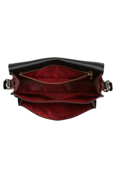 Shop Longchamp Mademoiselle Calfskin Leather Shoulder Bag In Black