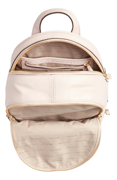 Shop Michael Michael Kors 'extra Small Rhea Zip' Leather Backpack - Pink In Soft Pink