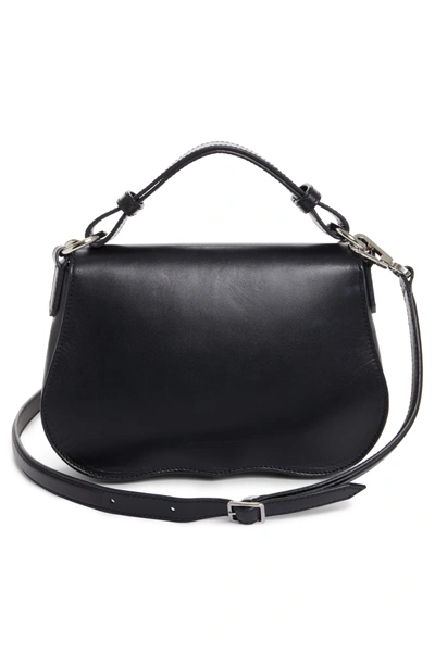 Shop Calvin Klein 205w39nyc Small Calfskin Shoulder Bag - Black