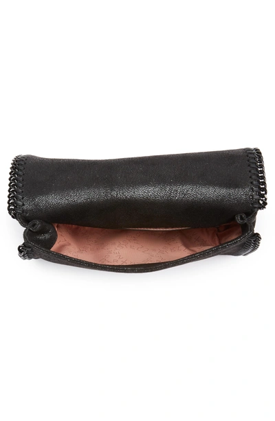 Shop Stella Mccartney Falabella Shaggy Deer Faux Leather Shoulder Bag In Black