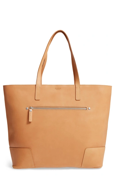 Shop Shinola Leather Tote - Brown In Camel