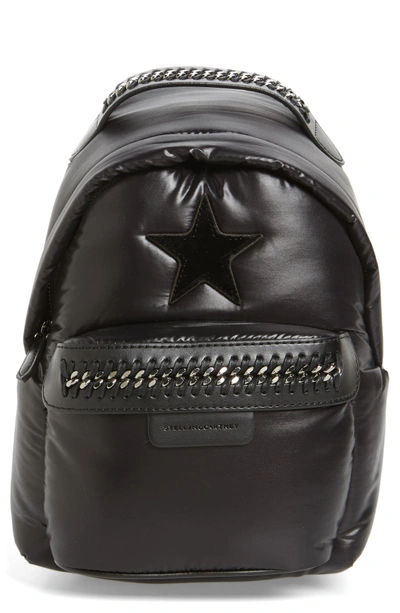 Shop Stella Mccartney Mini Falabella Go Star Backpack - Black