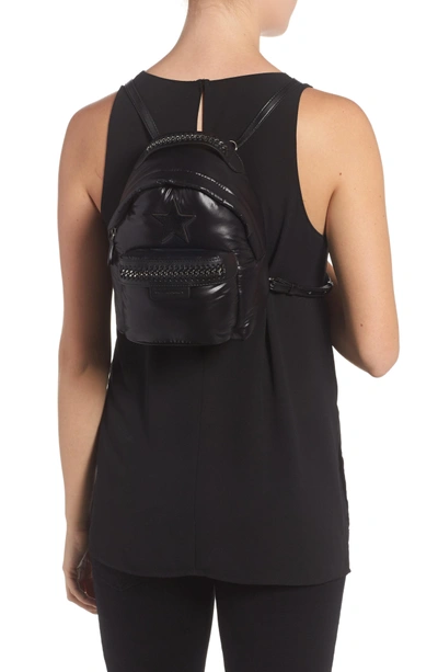 Shop Stella Mccartney Mini Falabella Go Star Backpack - Black