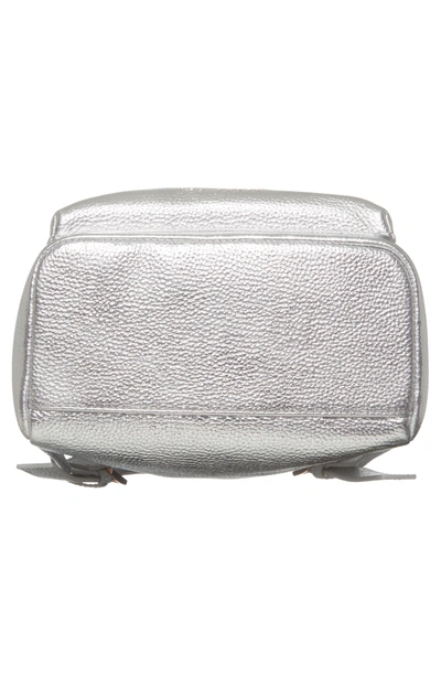 Shop Ted Baker Pearen Leather Backpack - Metallic In Silver