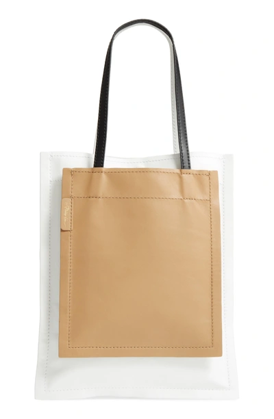 Shop 3.1 Phillip Lim / フィリップ リム Leather Slim Accordion Tote - White In Natural
