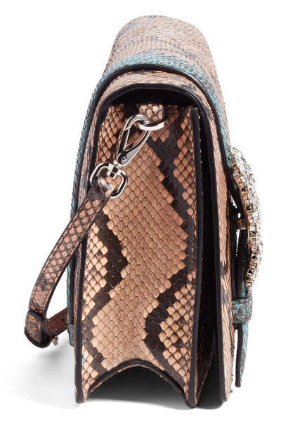 Shop Miu Miu Genuine Python Shoulder Bag - Pink In Phard/ Giada