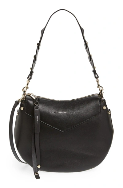 Shop Jimmy Choo Artie Nappa Leather Hobo Bag - Black