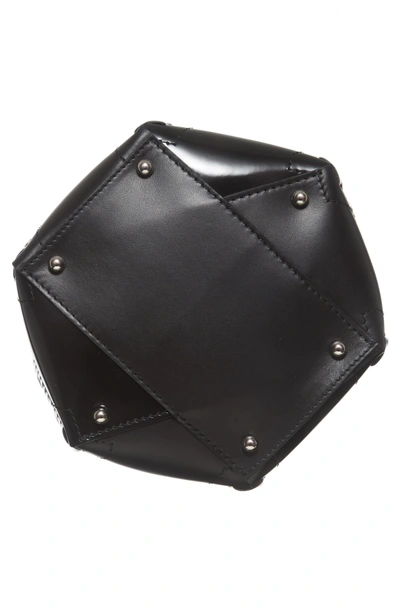 Shop Proenza Schouler Medium Hex Metallic Whipstitch Leather Bucket Bag - Black In Black Mix