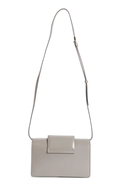 Shop Givenchy Small Infinity Calfskin Leather Shoulder Bag - Grey In Pearl Grey
