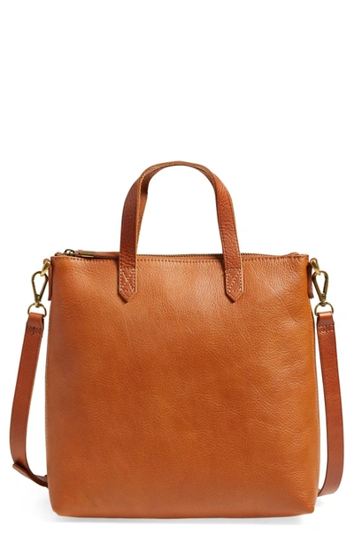 Shop Madewell The Transport Leather Crossbody Bag - Brown In English Saddle