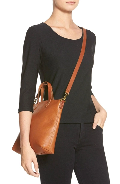 Shop Madewell The Transport Leather Crossbody Bag - Brown In English Saddle