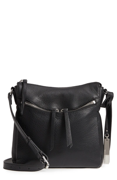 Shop Vince Camuto Staja Leather Crossbody Bag - Black In Nero