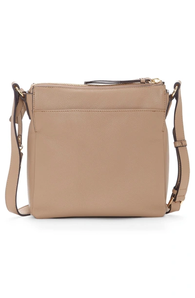 Shop Vince Camuto Staja Leather Crossbody Bag - Brown In Cappuccino