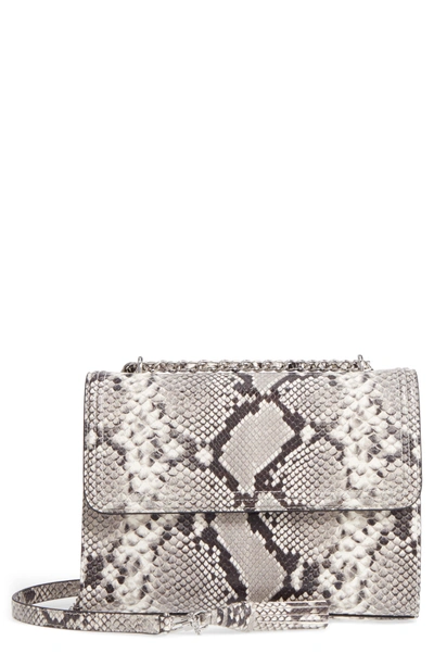 Tory Burch Fleming Snakeskin Embossed Leather Small Convertible Shoulder Bag  In Natural | ModeSens