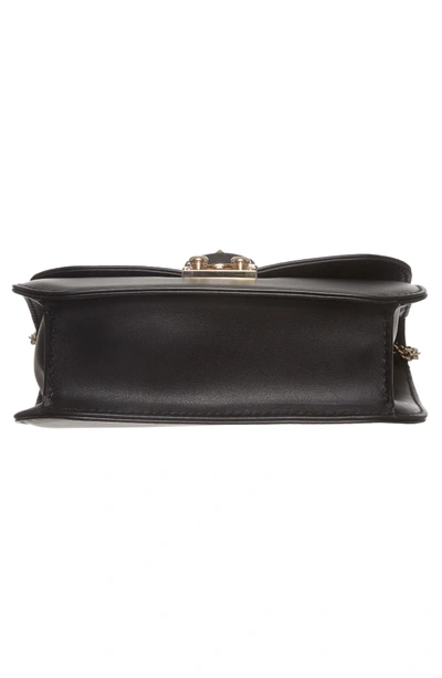 Shop Valentino Small Lock Leather Crossbody Bag - Black In Nero