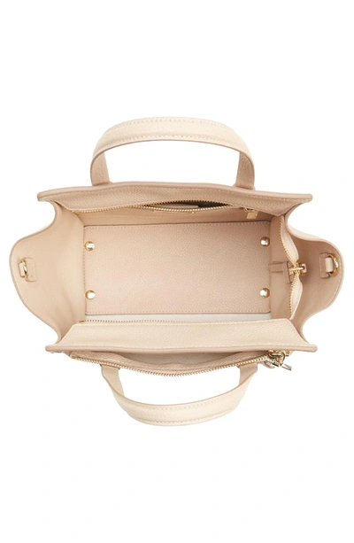 Ferragamo Small Amy Pebbled Leather Tote - Ivory In Beige | ModeSens