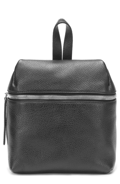 Shop Kara Small Pebbled Leather Backpack In Black