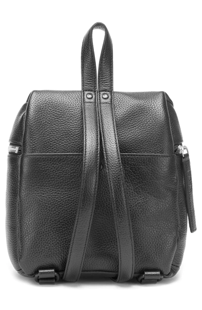 Shop Kara Small Pebbled Leather Backpack In Black