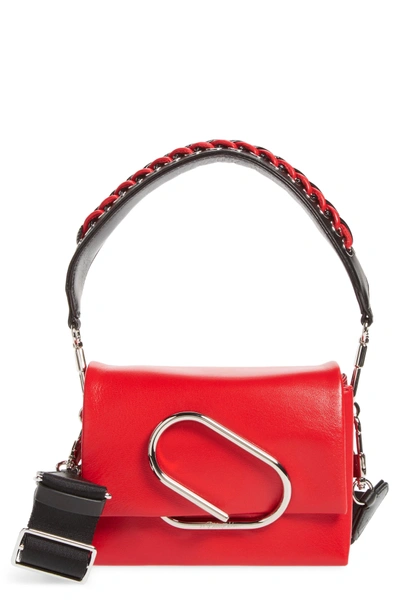 Shop 3.1 Phillip Lim / フィリップ リム Micro Alix Sport Flap Leather Shoulder Bag - Red In Scarlet