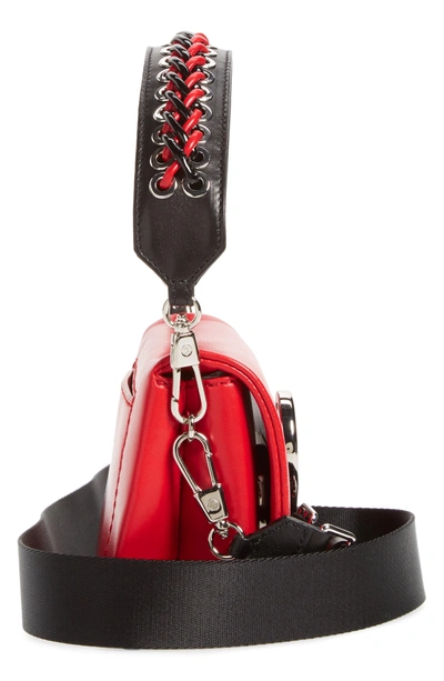 Shop 3.1 Phillip Lim / フィリップ リム Micro Alix Sport Flap Leather Shoulder Bag - Red In Scarlet